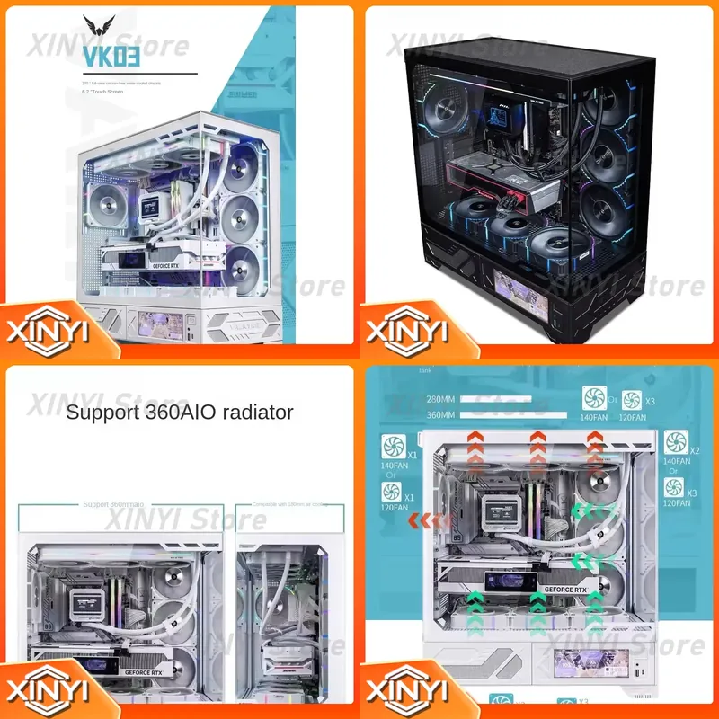 Pc Gaming Water Cooling - Casing PC Gaming Valkyrie VK03 Putih