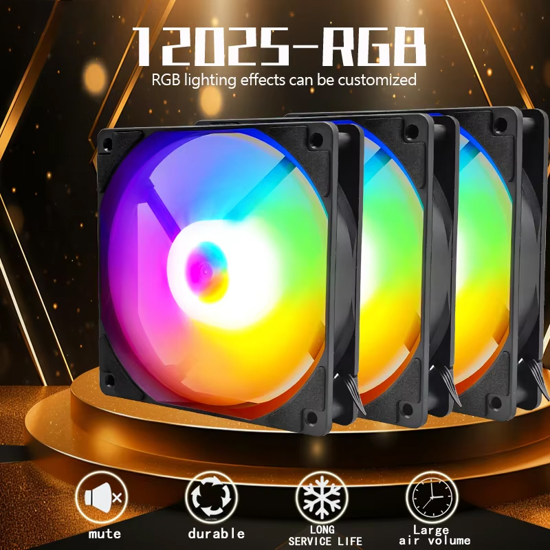 Pc Gaming Ff - Kipas PC 120mm Rainbow RGB Promosi