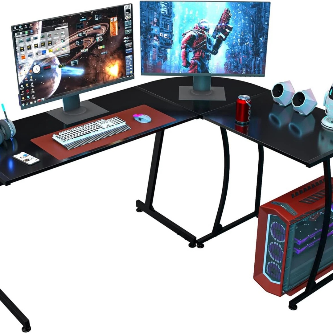 Pc Gaming Center - Meja Gaming Berbentuk L 58