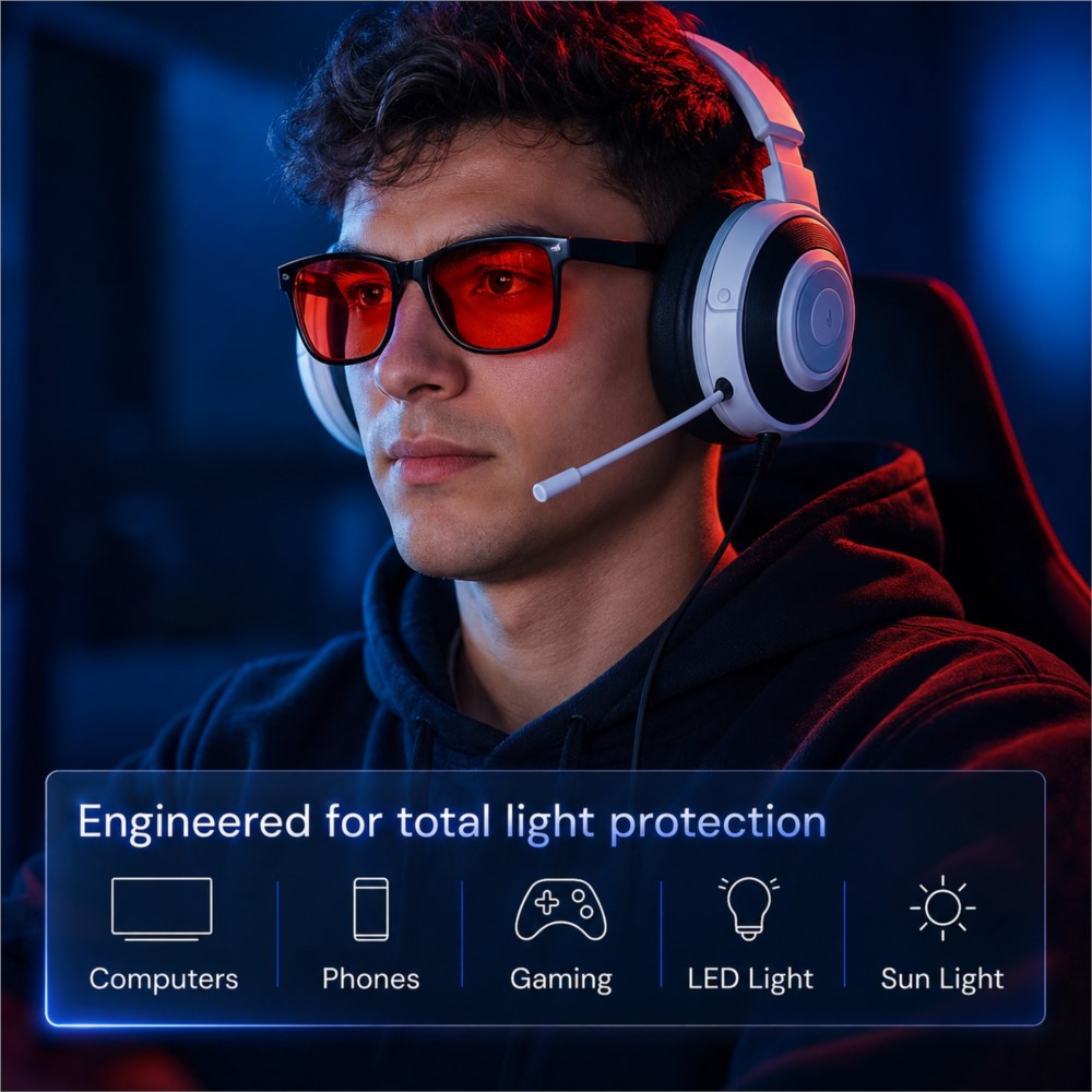 Kacamata Gaming Anti Cahaya Bi - Gaming Glasses Blue Light ulasan dan harga