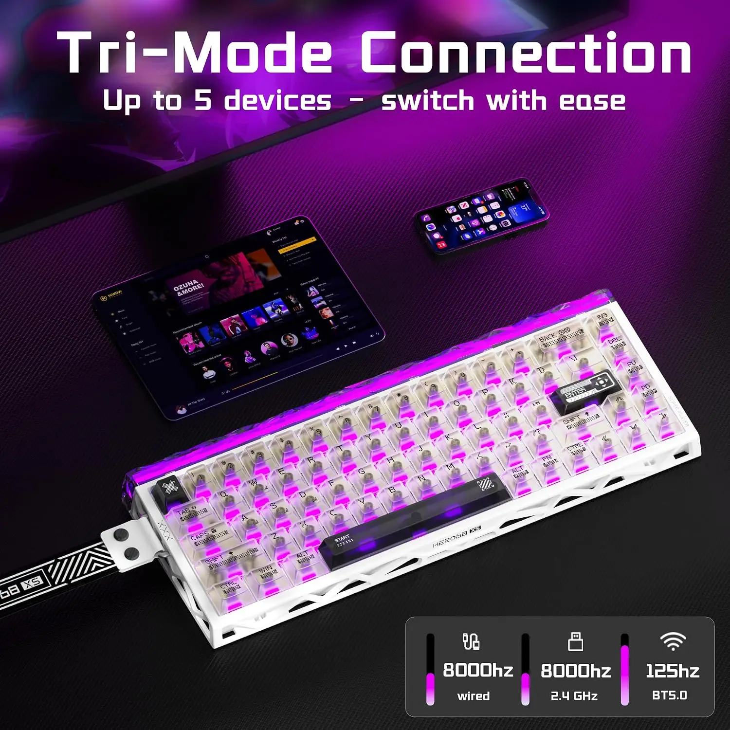 Aula Hero68 XS, Keyboard Gamin - Pc Gaming Keyboards ulasan dan harga