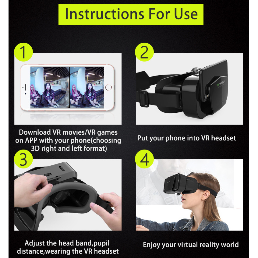 Kacamata Realitas Virtual 3D V - Vr Headset Pc ulasan dan harga