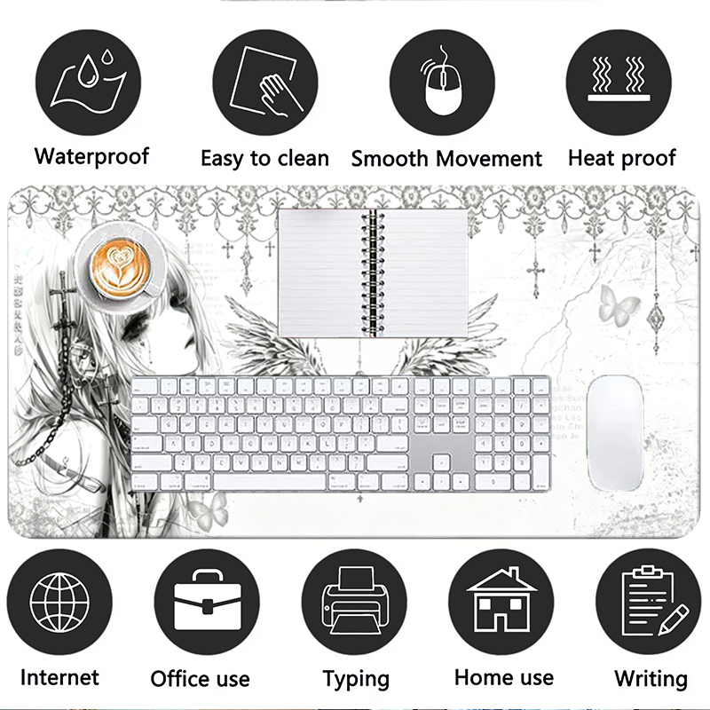Alas Mouse Kulit Hitam Putih E - Pc Gaming Keyboards ulasan dan harga