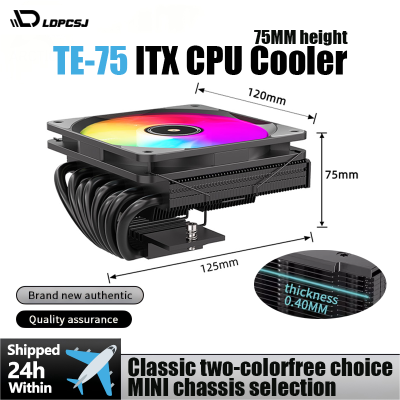 Pendingin CPU ARGB TE-75, Radi - Pc Gaming Ff ulasan dan harga